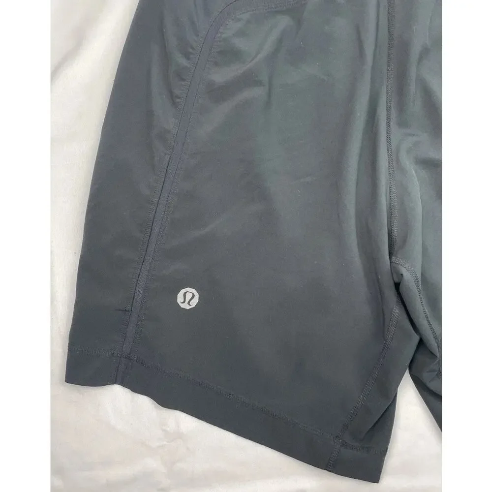 Lululemon Pace Breaker Shorts Men Large Black 9” Lined Stretch Active Gym